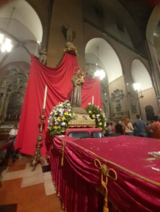 St Anthony's statue in the Basilica