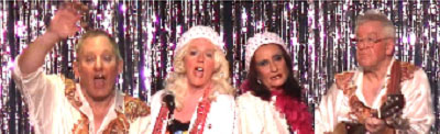 Tony and Maxine Henley, Val Hailes and Ron Baxter as Abba