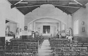
		The interior of the old church at Welling Corner.
	